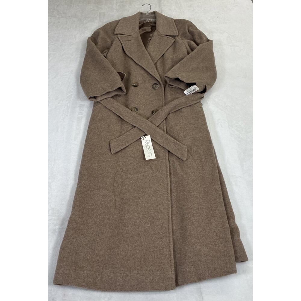 Regency Cashmere VTG Beige Cashmere/Merino Wool Coat Size 8 Union Made USA